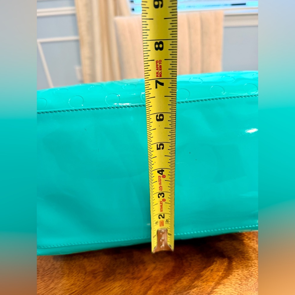 Kate Spade Sophie Camellia Street Teal Tote w Gold Hardware & Matching Cherries - Picture 16 of 17